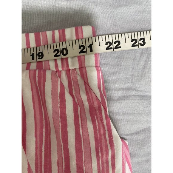Elizabeth & Clarke Womens Striped wide leg Pants Pull on Pink white size 2X - Picture 7 of 11